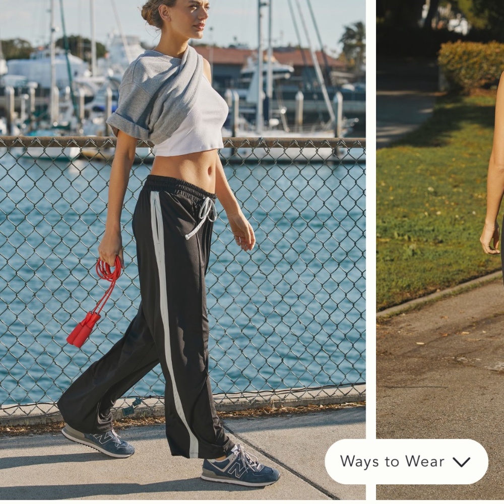 Anthropologie daily practice side stripe track pants small